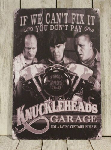 Auto Repair Shop - Tabliczka Metalowa Garaż Knuckleheads 3 Trzy