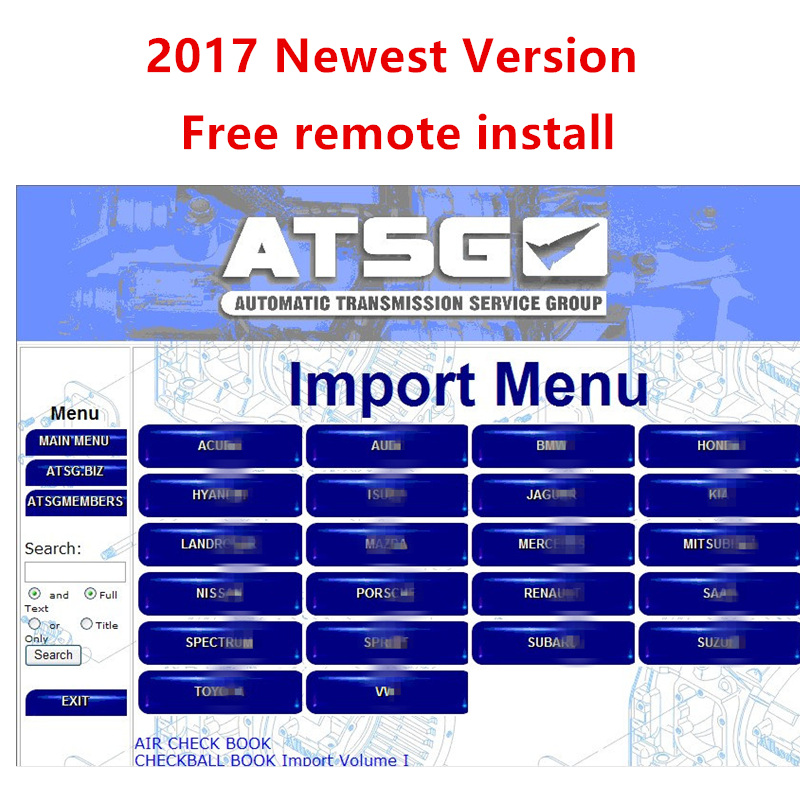 Auto Repair Shop Software - Darmowa instalacja ATSG 2017 naprawa samochodów