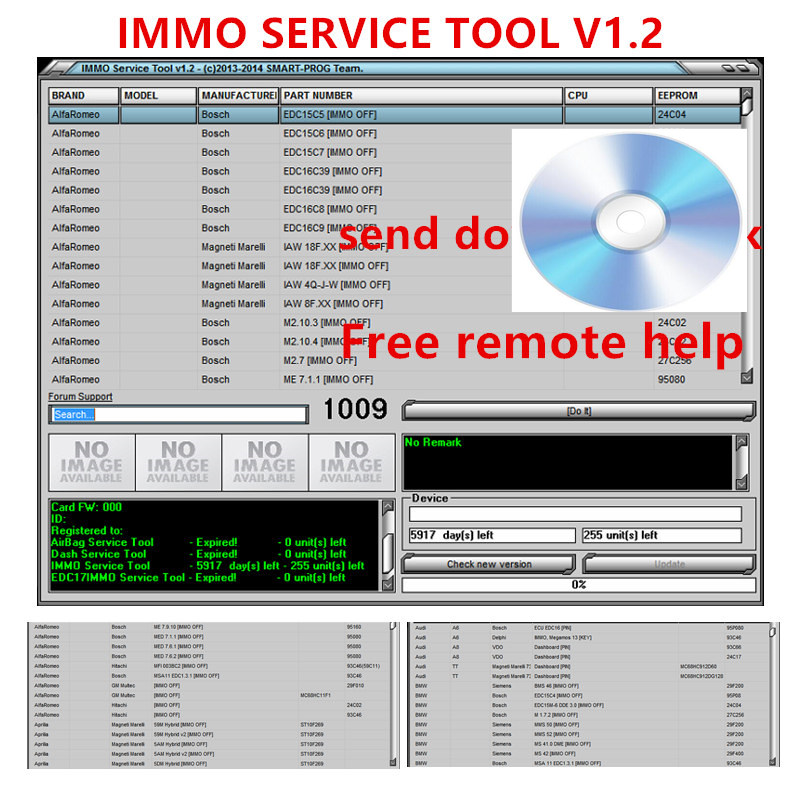 Auto Repair Shop Software - NARZĘDZIE SERWISOWE IMMO V1.2 Kod PIN