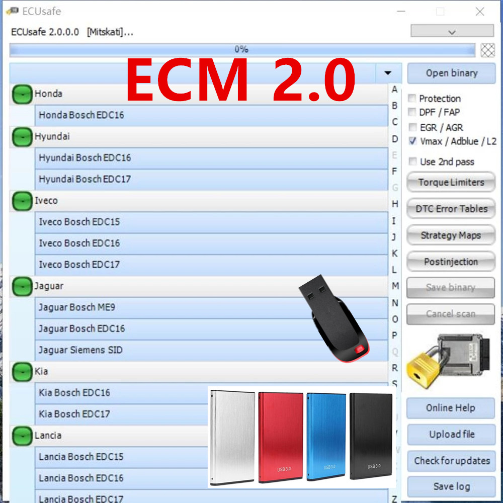 Auto Repair Shop Software - 2025 Popularny ECUSafe 2.0 ECU ECM