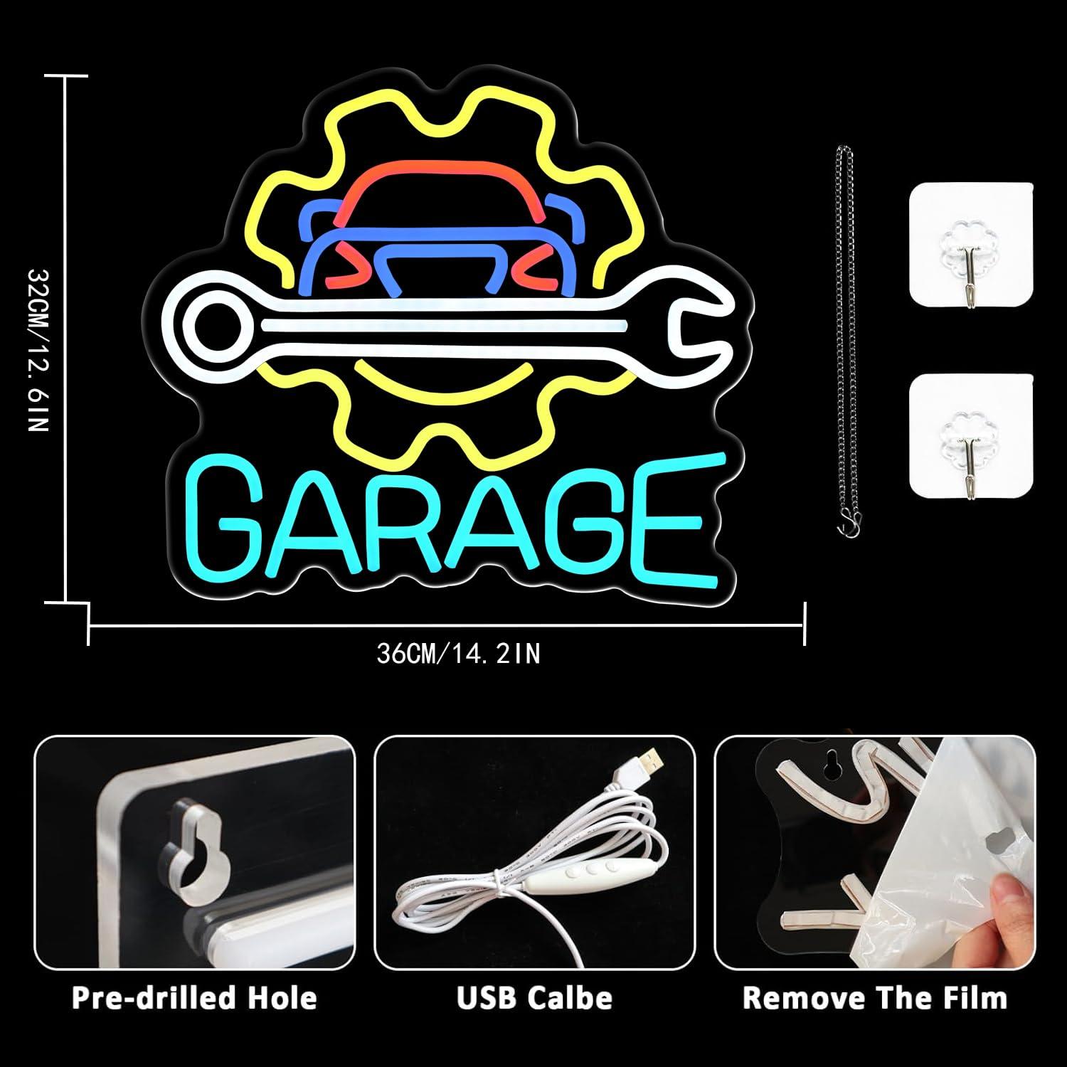 Neonowy szyld garażowy zasilan – Auto Repair Shop recenzja i cena