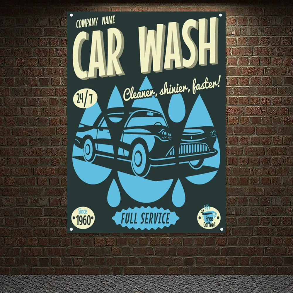 Vintage CAR WASH FULL SERVICE  – Auto Repair Shop Banners recenzja i cena