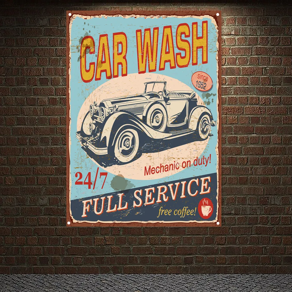 Vintage CAR Wash Full Service  – Auto Repair Shop Banners recenzja i cena